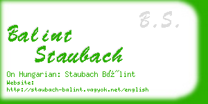 balint staubach business card